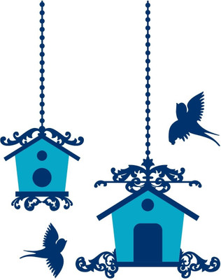 24% OFF on Chipakk Black Blue 02 Birdhouse Decal Pigmented Polyvinyl Sticker