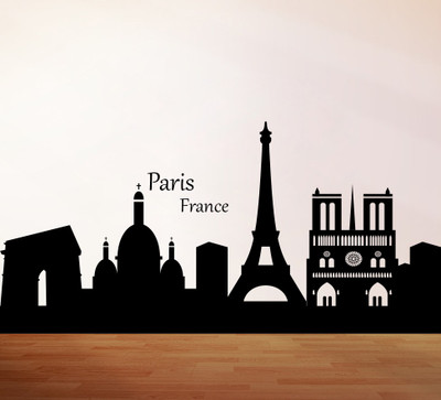 86% OFF on Decor Kafe Decal Style City of Paris Medium Size-44*21 Inch Vinyl Film Sticker Pack of 1