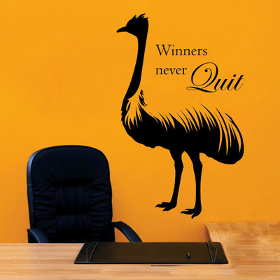 62% OFF on DeStudio DeStudio Winners Never Quit Wall Stickers Size MEDIUM WALL STICKER Sticker