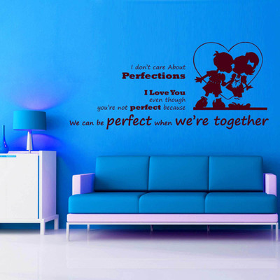 40% OFF on Creative Width Decor Don't Care About Perfections Vinyl Sticker Sticker Pack of 1
