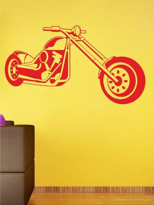 62% OFF on Wall1ders Chopper Bike PVC Vinyl Sticker Sticker Pack of 1