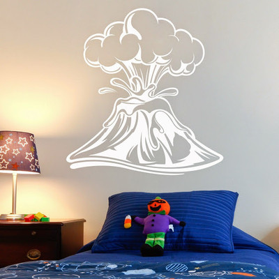 50% OFF on DeStudio Volcano Fun Science Adventure Home Color White Size 135 X 60 Cms Wall Sticker