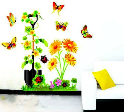 33% OFF on Pindia Sun Flower & Beautiful Design Wall Sticker