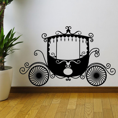 84% OFF on DeStudio Chariot Fairytale Kids Princess Decal Wall Sticker Sticker