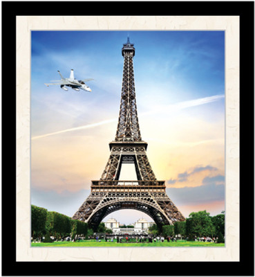 33% OFF on Pindia Eiffel Tower With Jet Wall Sticker