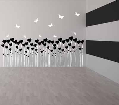 86% OFF on Decor Kafe Decal Style Love Butterfly Wal Sticker Medium Size-35*23 Inch Vinyl Film Sticker Pack of 1