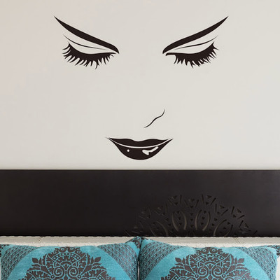 50% OFF on DeStudio Woman Beauty Lips Girls Color Brown Size 135 X 60 Cms Wall Sticker