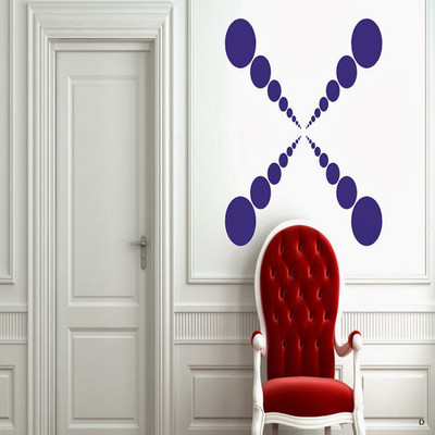 58% OFF on DeStudio Rapid Dot One Color Blue Size 60cms X 60 Cms Wall Sticker