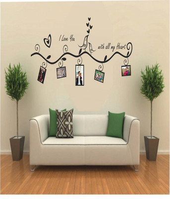 65% OFF on Ritzy Love You Family Photo Frame Living Room Wall Decal Sticker