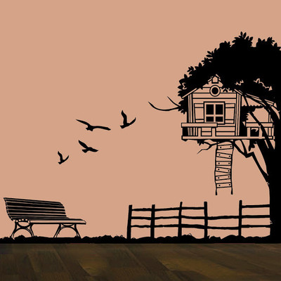 66% OFF on DeStudio DeStudio Nature's Paradise Wall Stickers Size SMALL WALL STICKER Sticker