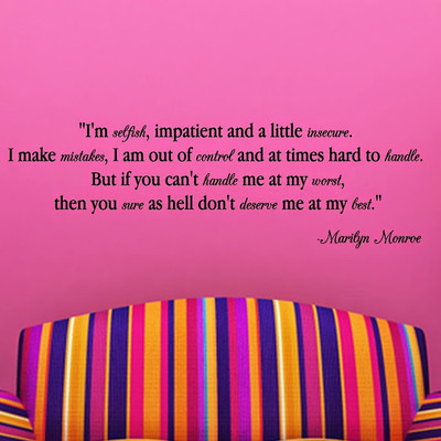 50% OFF on DeStudio Marilyn Monroe Quote Motivational Quote Decal Wall Sticker Sticker