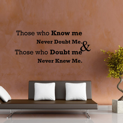 40% OFF on Creative Width Decor Those Who Know Me Vinyl Sticker Sticker Pack of 1