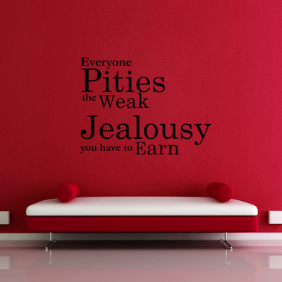40% OFF on Creative Width Decor Jealousy You have to Earn Vinyl Sticker Sticker Pack of 1