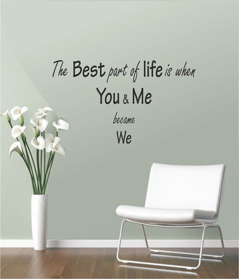50% OFF on Ritzy You & Me Living Room Wall Quotes Wall Decal Sticker
