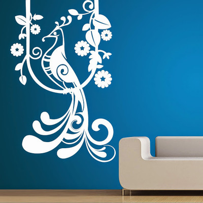 87% OFF on DeStudio Peacock On Branch One Size Tiny Wall Sticker