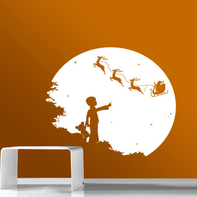 30% OFF on Creative Width Decor Christmas Night Vinyl Sticker Sticker Pack of 1