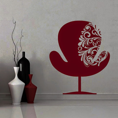 87% OFF on DeStudio Chair With Swirls Two Size Tiny Wall Sticker
