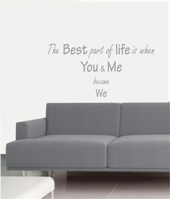 50% OFF on Ritzy You & Me Living Room Wall Quotes Wall Decal Sticker
