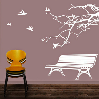 87% OFF on DeStudio Bench And Branch One Size Tiny Wall Sticker
