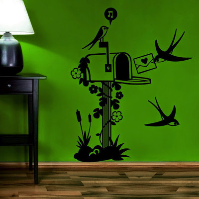 50% OFF on DeStudio DeStudio Bird Mailbox Wall Stickers Size MEGA WALL STICKER Sticker