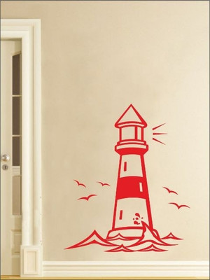 71% OFF on Wall1ders Light House PVC Vinyl Sticker Pack of 1