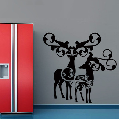 40% OFF on Creative Width Decor Beautiful Christmas Reindeers Vinyl Sticker Sticker Pack of 1