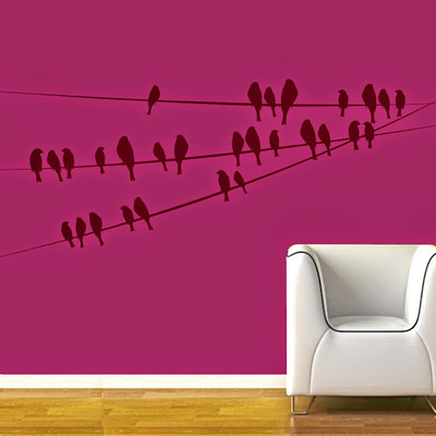 87% OFF on DeStudio Birds On Wire Two Size Tiny Wall Sticker