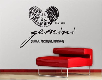 50% OFF on DeStudio DeStudio Zodiac Sign Gemini Wall Stickers Size GIANT WALL STICKER Sticker