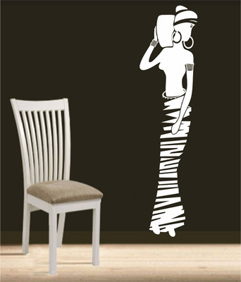 46% OFF on Ritzy African Lady With Pot Living Room Wall Decal Sticker