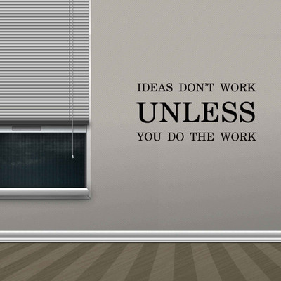 40% OFF on Creative Width Decor Ideas Don���t Work Vinyl Sticker Sticker Pack of 1