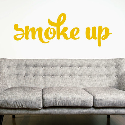 50% OFF on DeStudio Smoke Quote Bedroom Wallart Vinyl Color Yellow Size 150 X 60 Cms Wall Sticker