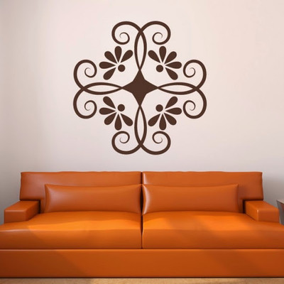 50% OFF on DeStudio Curly Floral Decorative Size Giant WALL STICKER Sticker