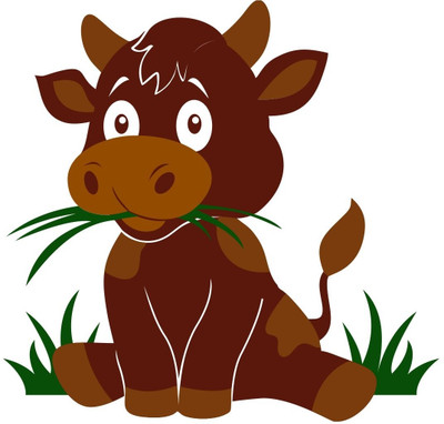 Chipakk Cow-Brown Wall Decal Medium Pigmented Polyvinyl Films Imported Sticker