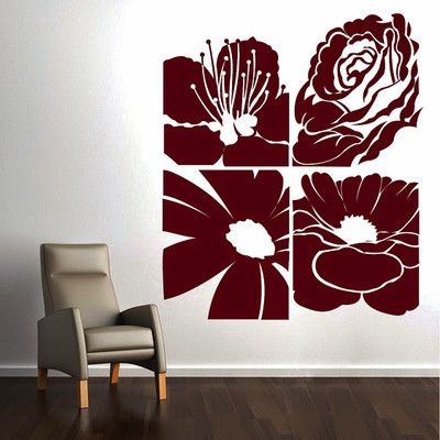 50% OFF on DeStudio DeStudio Abstract Flowers Two Wall Stickers Size JUMBO WALL STICKER Sticker