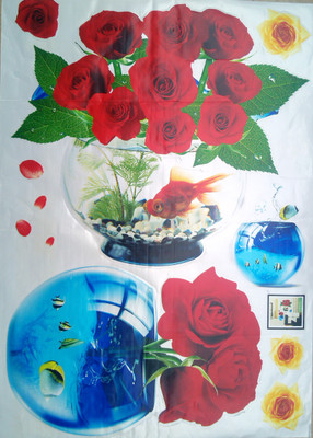 33% OFF on Pindia Roses Flower Pot Design Wall Sticker 33% OFF on Pindia Roses Flower Pot Design Wall Sticker