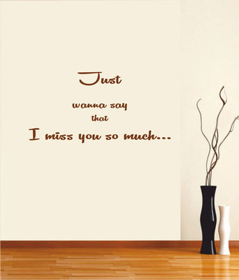 50% OFF on Ritzy I Miss You Sooo Much Living Room Wall Quotes Wall Decal Sticker