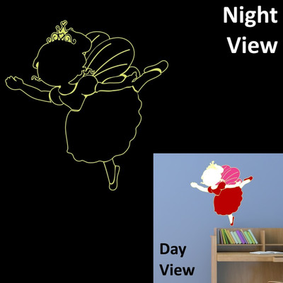 Chipakk Ballerina Fairy Wall Decal Glow In The Dark Pigmented Polyvinyl Films Imported Sticker