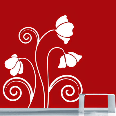 50% OFF on DeStudio DeStudio Wild Flowers One Wall Stickers Size MEGA WALL STICKER Sticker