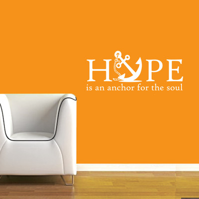 40% OFF on Creative Width Decor Hope Is An Anchor Vinyl Sticker Sticker Pack of 1
