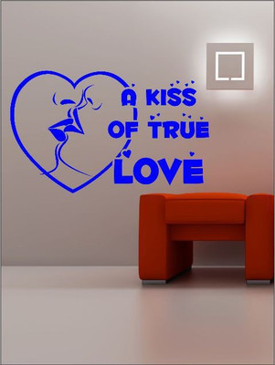 84% OFF on Wall1ders Kiss Of Love PVC Vinyl Sticker Sticker Pack of 1