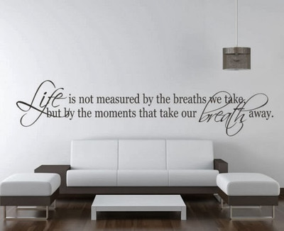50% OFF on DeStudio DeStudio Life Is Not Measured By The Breaths Wall Stickers Size GIANT WALL STICKER Sticker