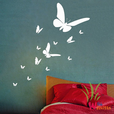 55% OFF on Wall Whispers White Butterfly Vinyl Sticker