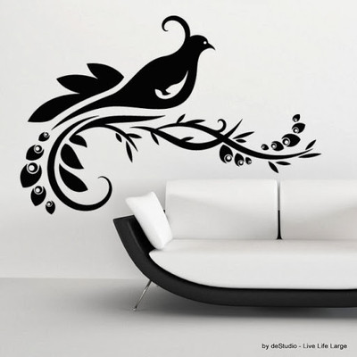 50% OFF on DeStudio DeStudio Bird On Floral Decorative Wall Stickers Size GIANT WALL STICKER Sticker