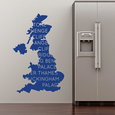 50% OFF on DeStudio Uk United Kingdom Location Places Decal Wall Sticker Sticker