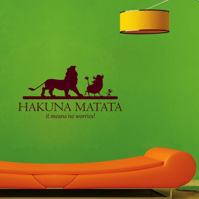 30% OFF on Creative Width Decor Hakuna Matata Vinyl Sticker Sticker Pack of 1