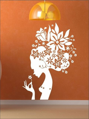 80% OFF on Wall1ders Flower Girl PVC Vinyl Sticker Sticker Pack of 1