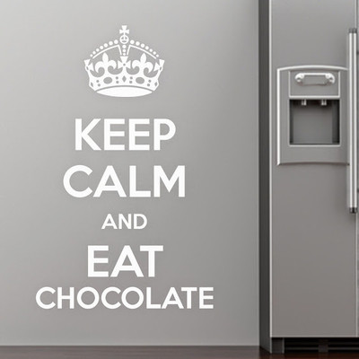 50% OFF on DeStudio Chocolate Keep Calm Eat Food Decal Wall Sticker Sticker