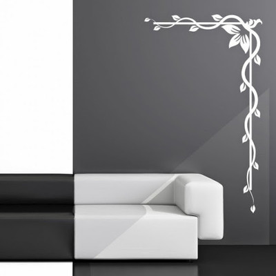 50% OFF on DeStudio Decorative Floral Corner Size Giant WALL STICKER Sticker