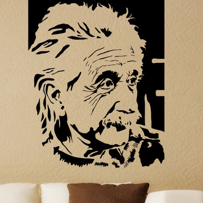 82% OFF on Decor Kafe Decal Style Albert Einstein Small Size-20*25 Inch Vinyl Film Sticker Pack of 1