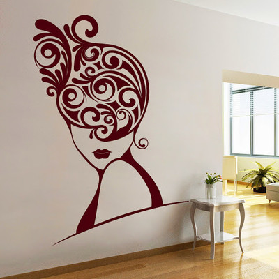 50% OFF on DeStudio DeStudio Swirls in Hair Two Wall Stickers Size JUMBO WALL STICKER Sticker